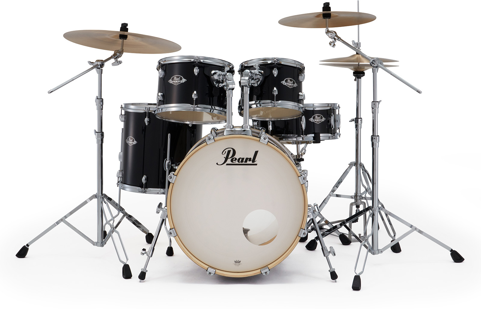 Pearl Export Fusion 20'' - 5 FÛts - Jet Black - Fusion drum kit - Main picture