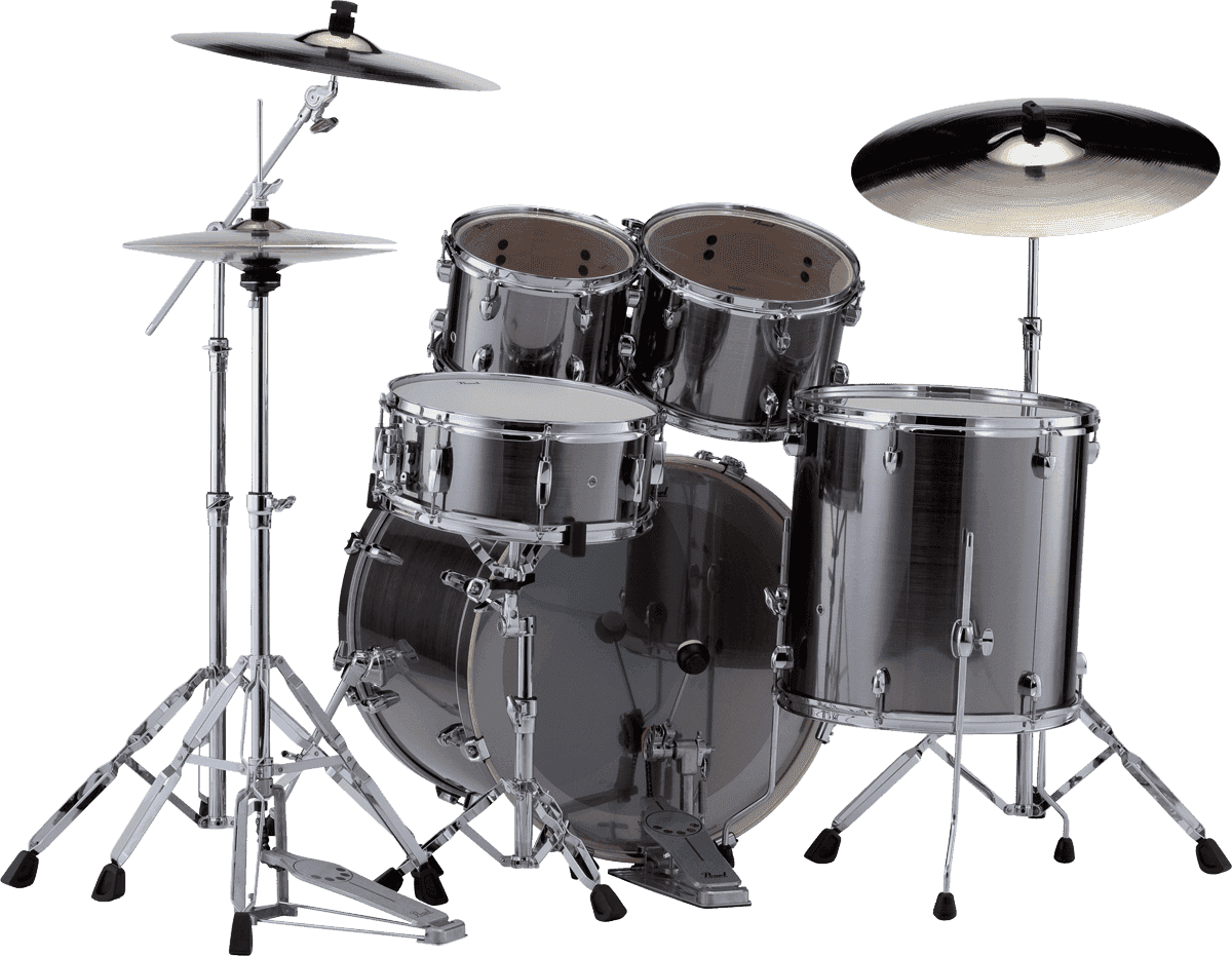Pearl Export Rock 22 - 5 FÛts - Smokey Chrome - Rock drum kit - Main picture