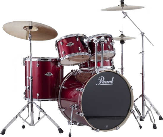 Pearl Export Standard 22 Exx725c-91 - 5 FÛts - Red Wine - Standard drum kit - Main picture