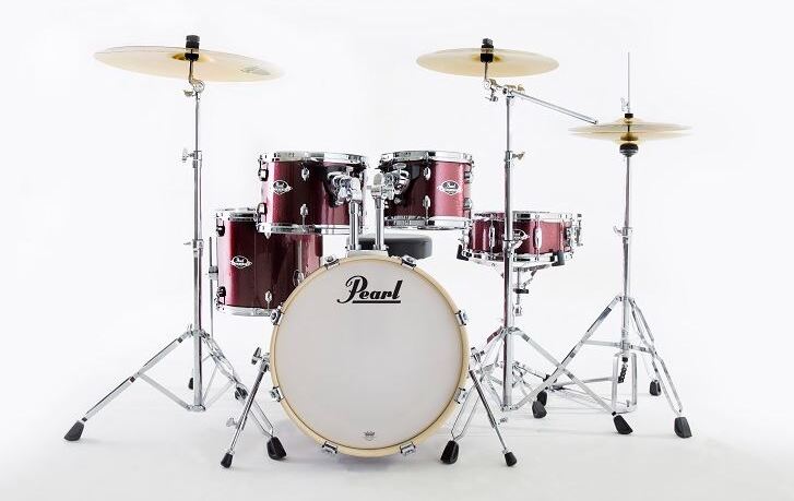 Pearl Exx705nbrc-864 Export Fusion 20 - Satin Scarlet - Fusion drum kit - Main picture