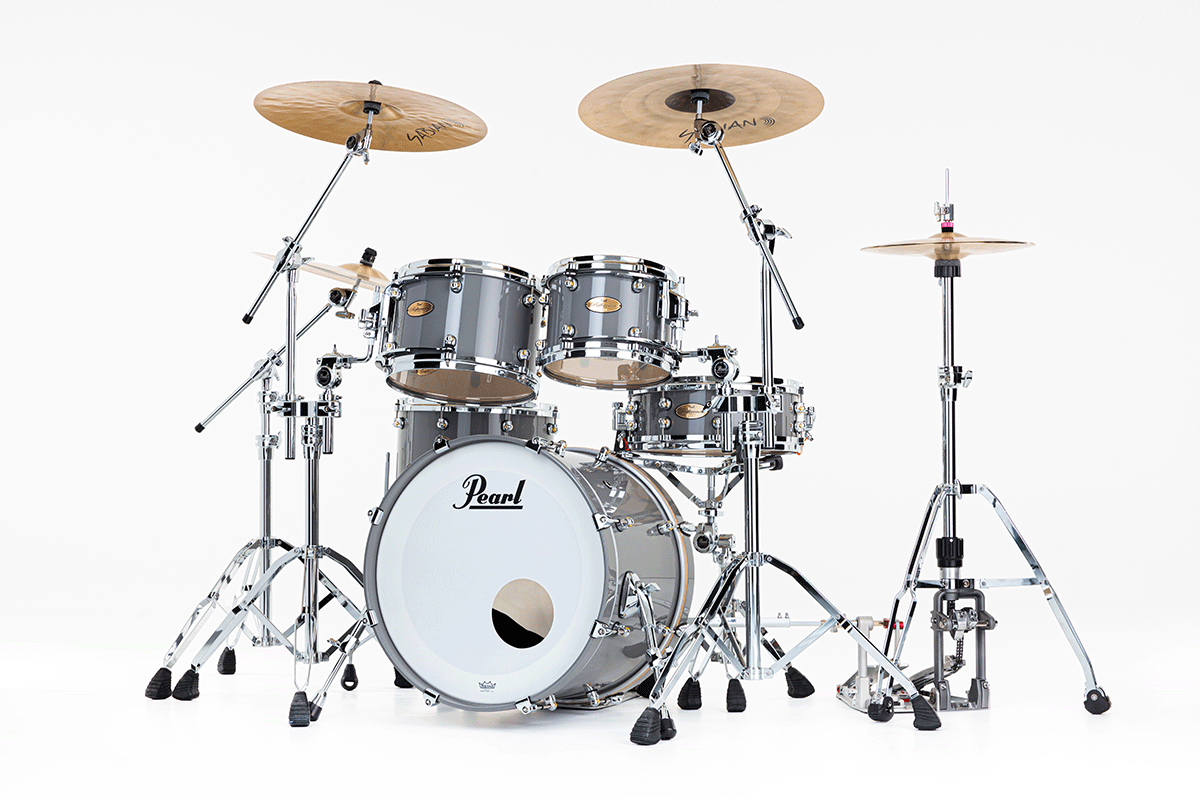 Pearl Reference One Fusion 20 Gyrolock-l Premium Putty Grey - 4 FÛts - Grey - Fusion drum kit - Main picture