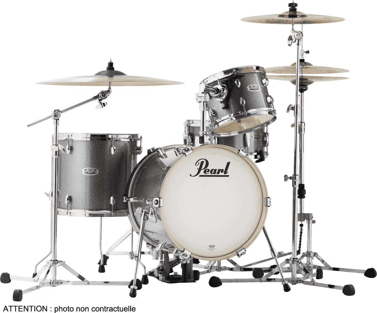 Pearl Kit Midtown Jazette 4 Futs - Grindstone Sparkle - Jazz drum kit - Main picture