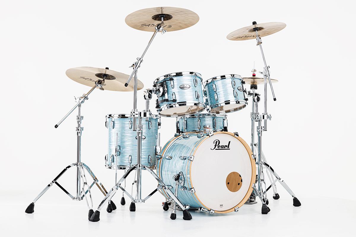 Pearl Pmx904xpc-414 Fusion 20 Pouces - 4 FÛts - Ice Blue Oyster - Fusion drum kit - Main picture