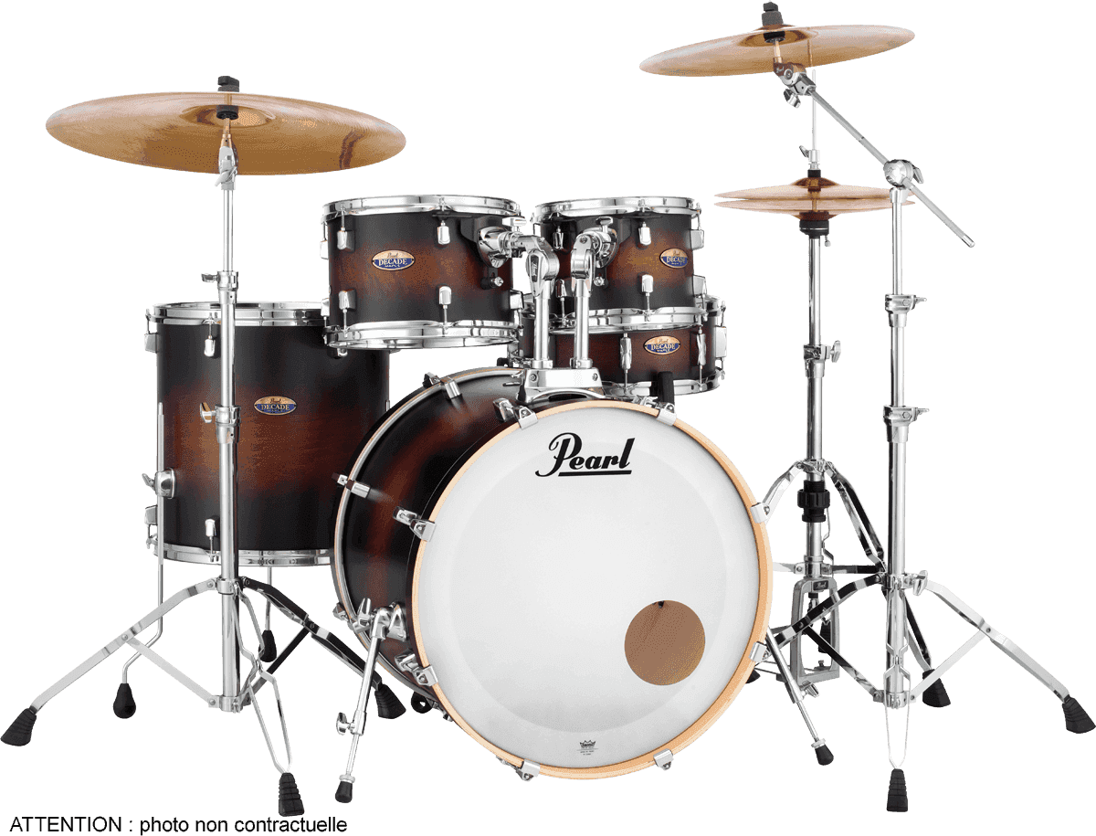 Pearl Ppa Dmp925sc-260 Decade Maple Rock 22 - Satin Brown Burst - Fusion drum kit - Main picture