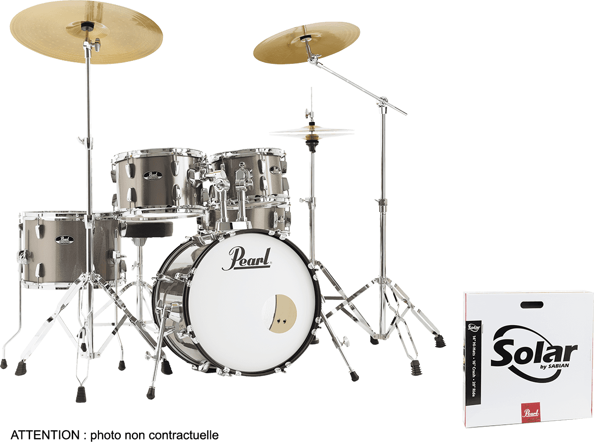 Pearl Roadshow Plus Junior 18'' + Pack Sabian Solar 3 Cy - 5 FÛts - Bronze Metallic - Junior drum kit - Main picture