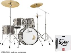 Junior drum kit Pearl Roadshow Plus Junior 18'' + Pack Sabian Solar 3 Cymbales - 5 shells - Bronze metallic