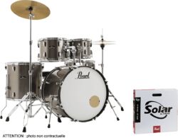 Rock drum kit Pearl Roadshow Rock 22 + Pack Sabian Solar - Bronze metallic
