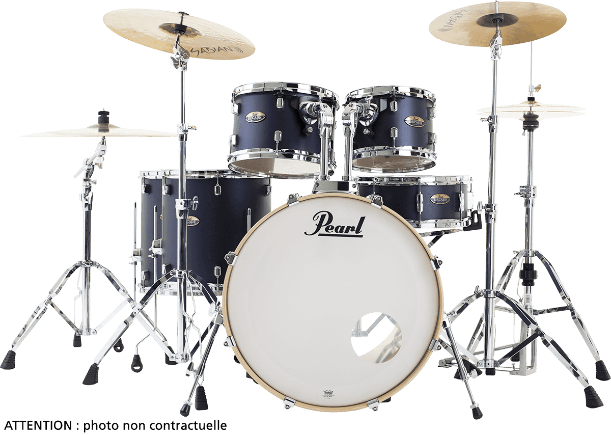Pearl Decade Maple Hyper Rock Studio 22 Ultramarine Velvet - Ultramarine Velvet - Rock drum kit - Variation 1