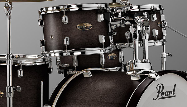 Pearl Decade Dmp905c Erable Fusion 20 5 Futs - Satin Black Burst - Fusion drum kit - Variation 1