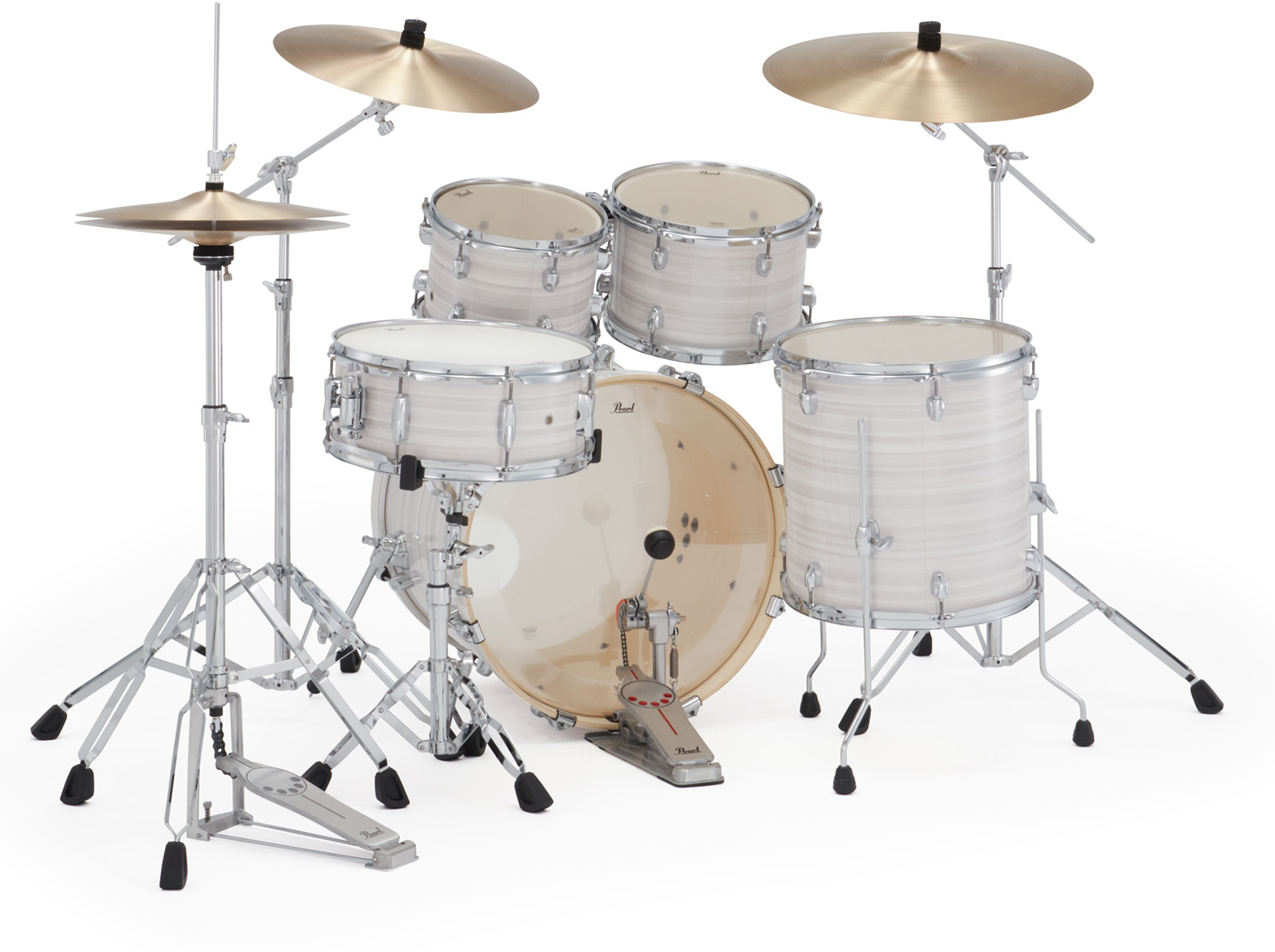 Pearl Export Fusion 20'' - 5 FÛts - Slipstream White - Fusion drum kit - Variation 2