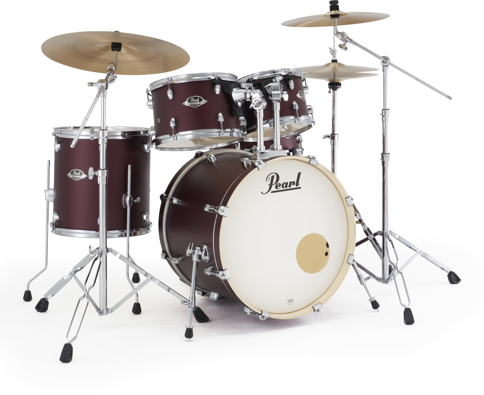 Pearl Export Fusion 20'' - 5 FÛts - Satin Scarlet - Fusion drum kit - Variation 1