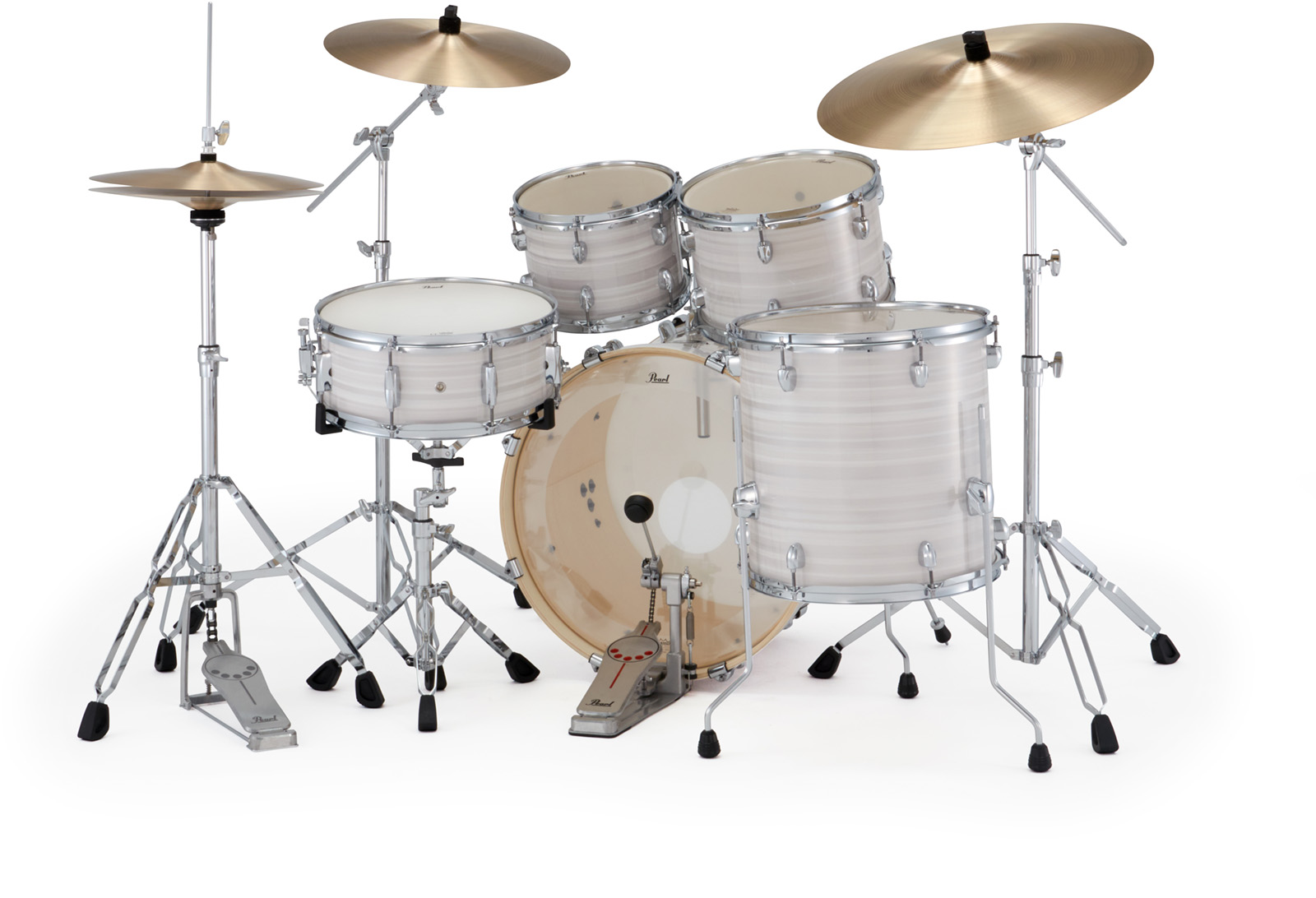 Pearl Export Fusion 20'' - 5 FÛts - Slipstream White - Fusion drum kit - Variation 3