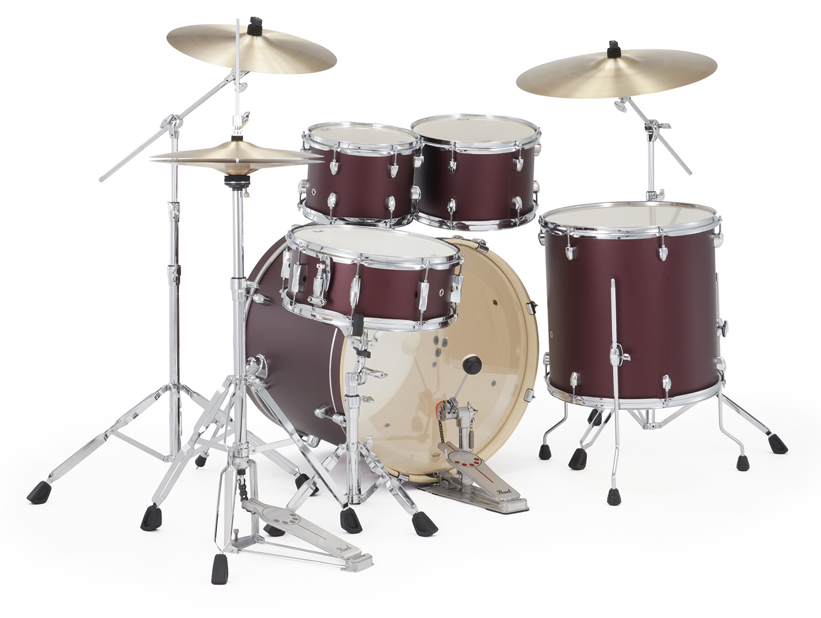 Pearl Exx725sbrc-864 Export Rock 22 - Satin Scarlet - Rock drum kit - Variation 1