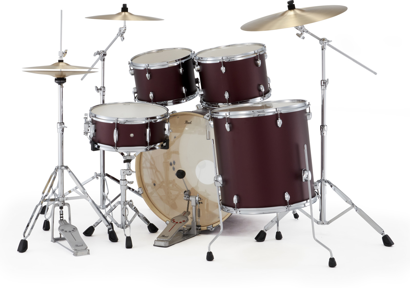 Pearl Export Rock 22'' - 5 FÛts - Satin Scarlet - Fusion drum kit - Variation 1
