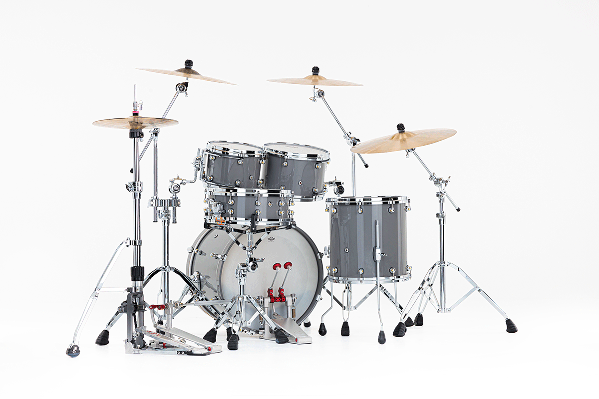 Pearl Reference One Fusion 20 Gyrolock-l Premium Putty Grey - 4 FÛts - Grey - Fusion drum kit - Variation 5