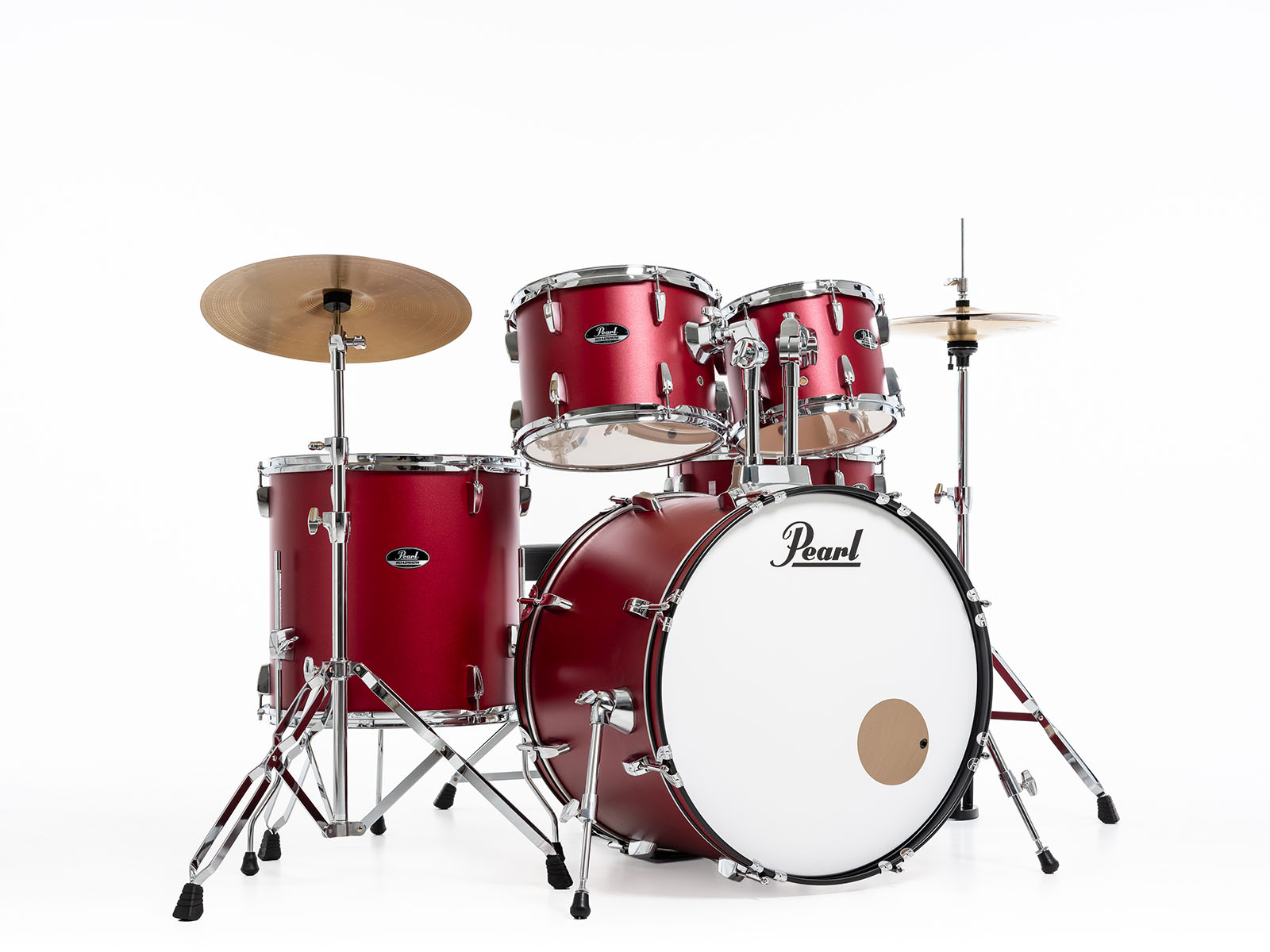 Pearl Roadshow Fusion 20 + Pack Solar Sabian Matte Red - Fusion drum kit - Variation 2