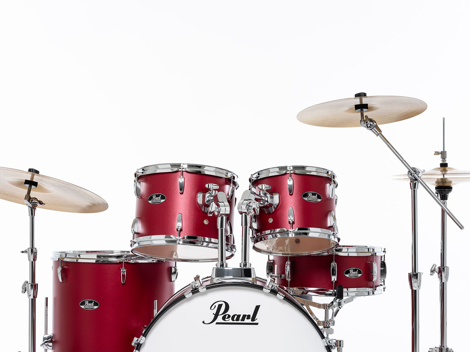 Pearl Roadshow Fusion 20 + Pack Solar Sabian Matte Red - Fusion drum kit - Variation 4