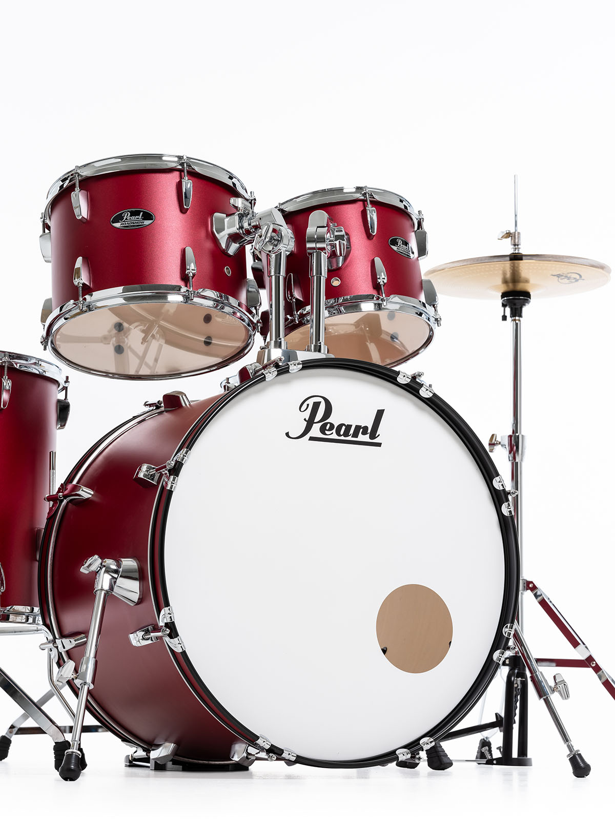 Pearl Roadshow Fusion 20 + Pack Solar Sabian Matte Red - Fusion drum kit - Variation 5