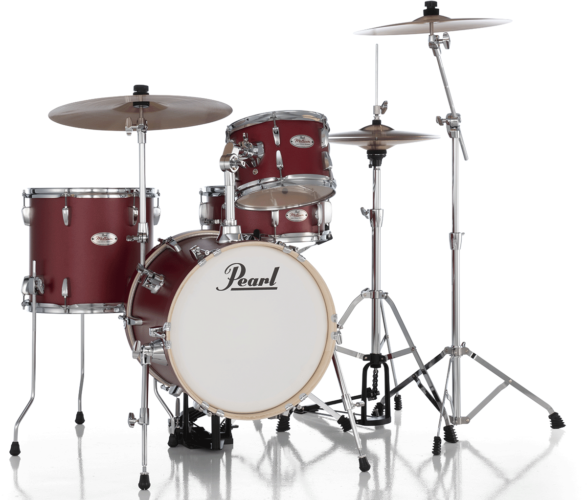 Pearl Midtown 16 + Pack Hardware Hwp-50s - 4 FÛts - Matte Red - Jazz drum kit - Variation 3