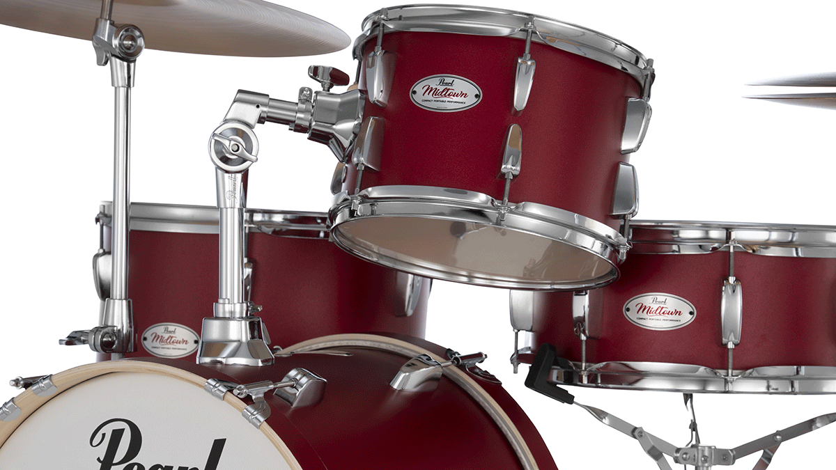 Pearl Midtown 16 + Pack Hardware Hwp-50s - 4 FÛts - Matte Red - Jazz drum kit - Variation 4