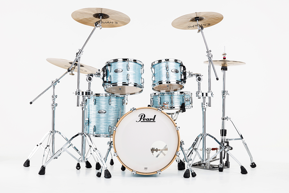 Pearl Pmx904xpc-414 Fusion 20 Pouces - 4 FÛts - Ice Blue Oyster - Fusion drum kit - Variation 1