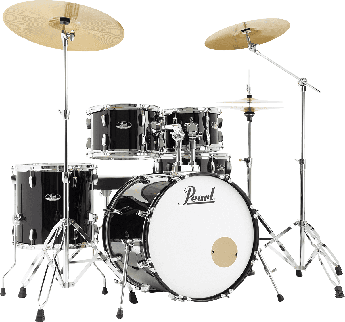 Pearl Roadshow Fusion 20 + B50 + Pack Solar Sabian Jet Black - 4 FÛts - Jet Black - Standard drum kit - Variation 1