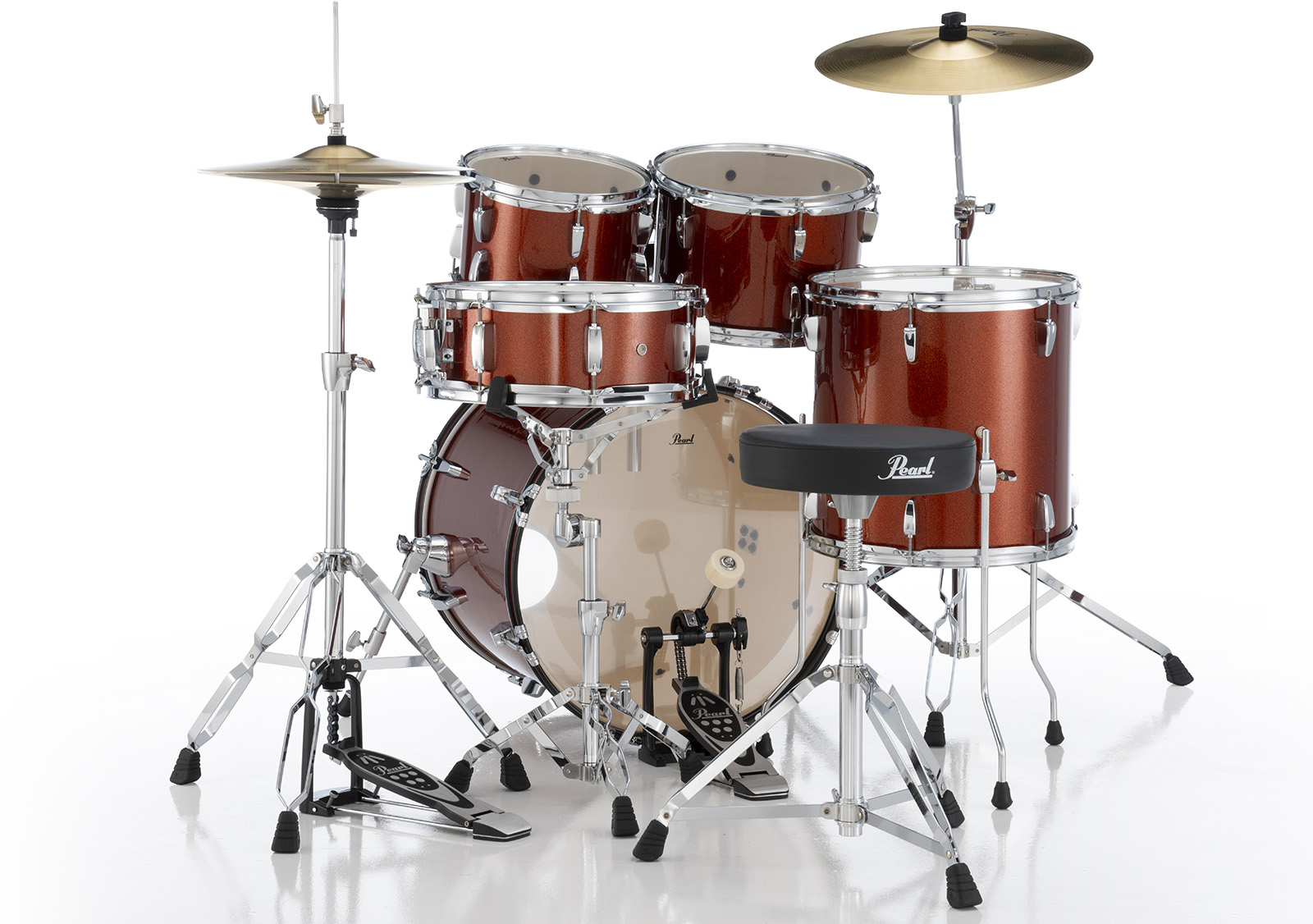 Pearl Roadshow Fusion 20'' - 5 FÛts - Burnt Orange Sparkle - Fusion drum kit - Variation 2