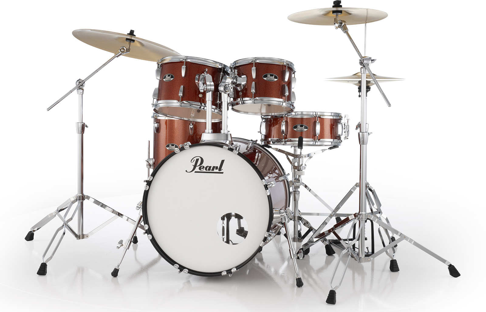 Pearl Roadshow Plus Fusion 20'' + Pack Sabian Solar 3 Cymbales - 5 FÛts - Burnt Orange Sparkle - Fusion drum kit - Variation 1