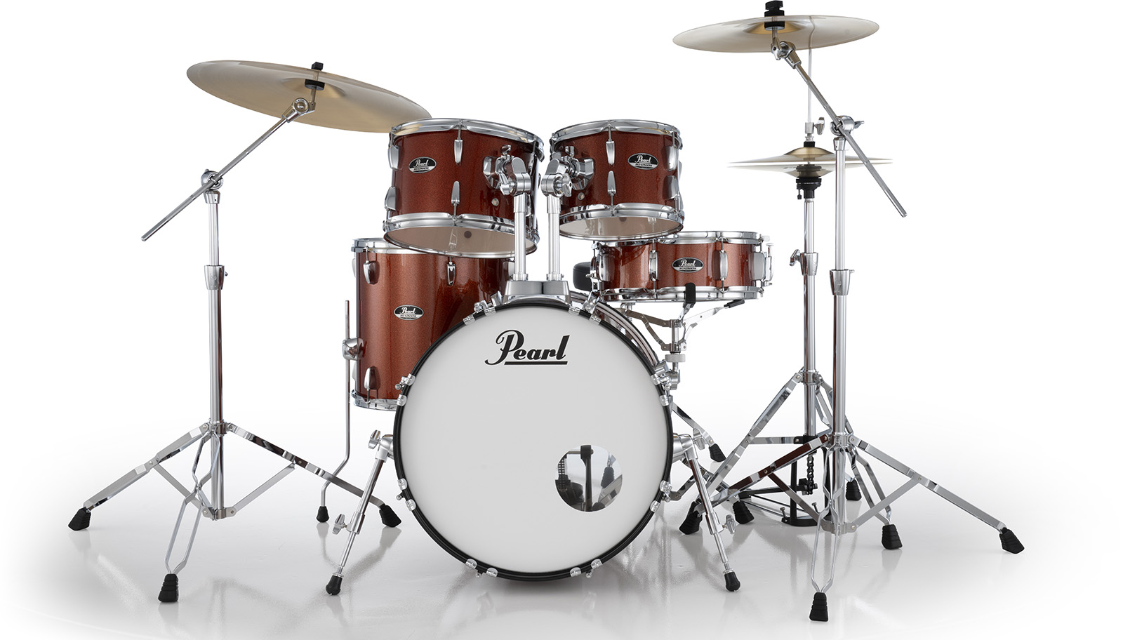 Pearl Roadshow Plus Rock 22'' + Pack Sabian Solar 3 Cymbales - 5 FÛts - Burnt Orange Sparkle - Rock drum kit - Variation 1