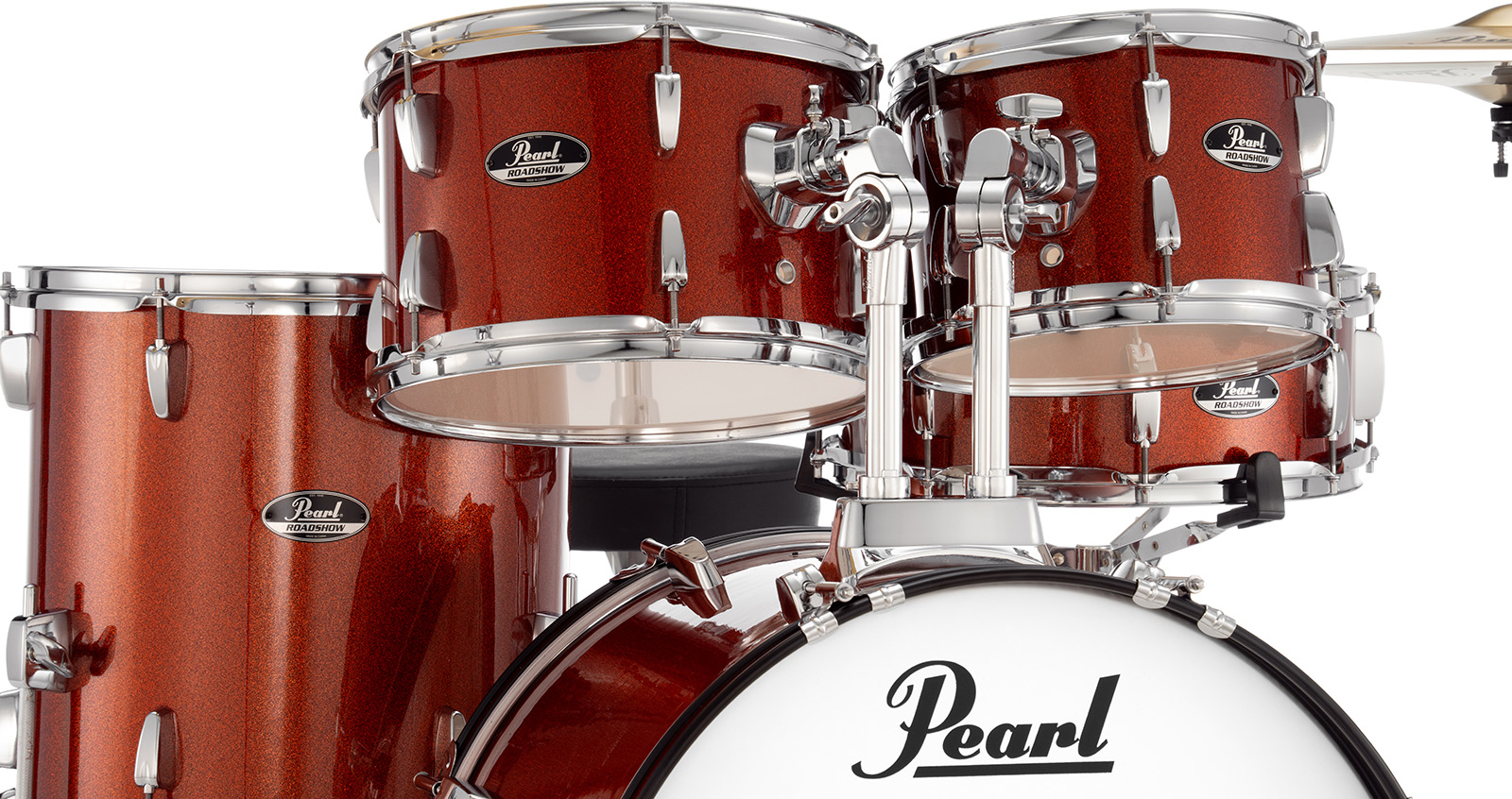Pearl Roadshow Plus Rock 22'' + Pack Sabian Solar 3 Cymbales - 5 FÛts - Burnt Orange Sparkle - Rock drum kit - Variation 6