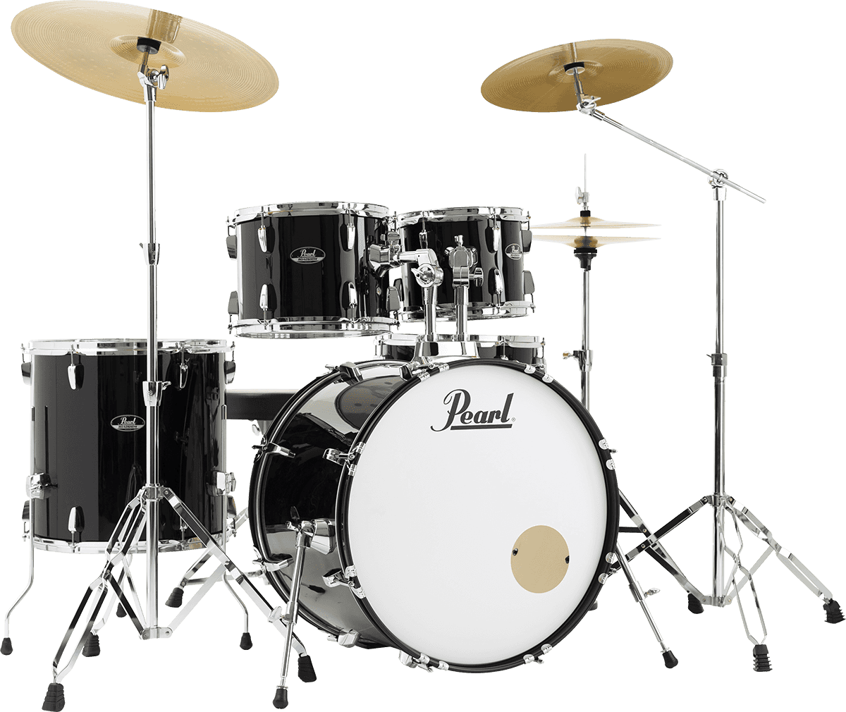 Pearl Roadshow Plus Rock 22'' + Pack Sabian Solar 3 Cymbales - 5 FÛts - Jet Black - Rock drum kit - Variation 1