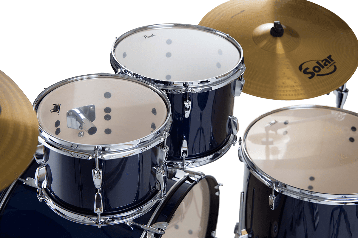 Pearl Roadshow Rock + B-50 + Pack Sabian Solar - Royal Blue Metallic - Rock drum kit - Variation 3