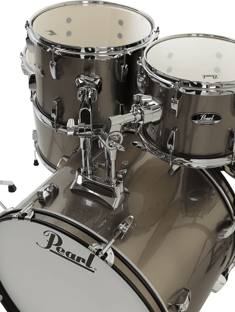 Pearl Rock 22 5 Futs + Pack Sabian Solar - Bronze Metallic - Rock drum kit - Variation 2