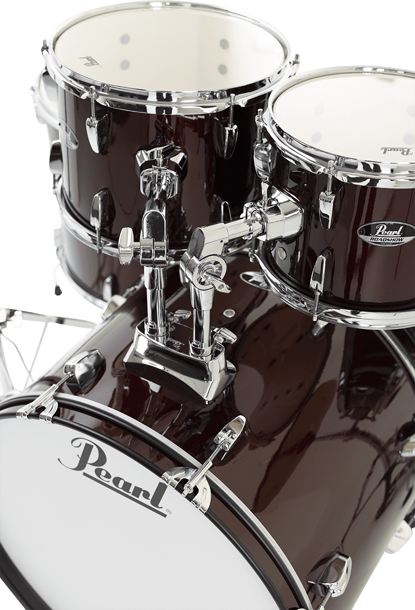Pearl Rock 22 5 Futs + Pack Sabian Solar - Red Wine - Rock drum kit - Variation 3