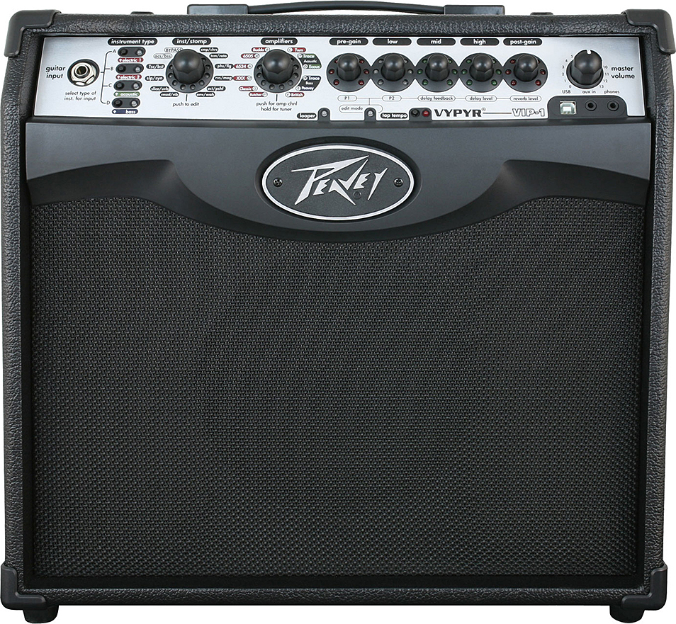 Peavey Vypyr Vip 1 20w 1x8 Black - Acoustic guitar combo amp - Main picture