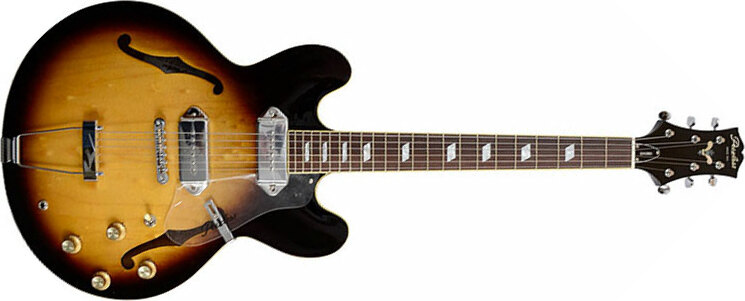 Peerless Songbird Thinline 2p90 Ht Rw - Antique Sunburst - Semi-hollow electric guitar - Main picture