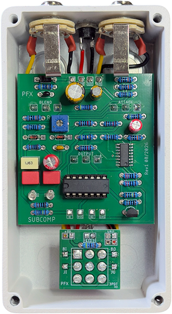Pfx Circuits Komp-b Bass Compressor - Compressor, sustain & noise gate effect pedal for bass - Variation 3
