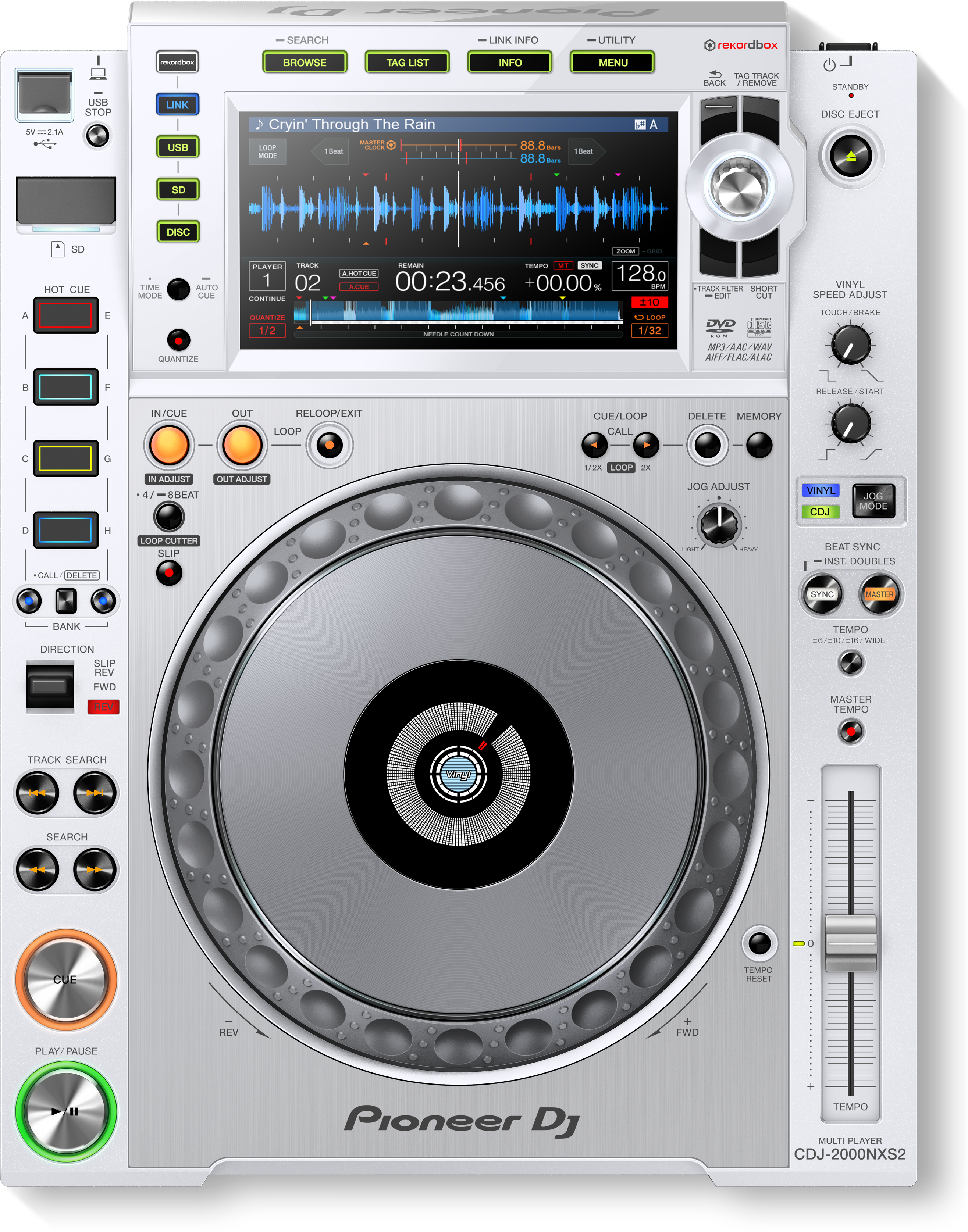 Pioneer Dj Cdj-2000nxs2-white - - MP3 & CD Turntable - Variation 1