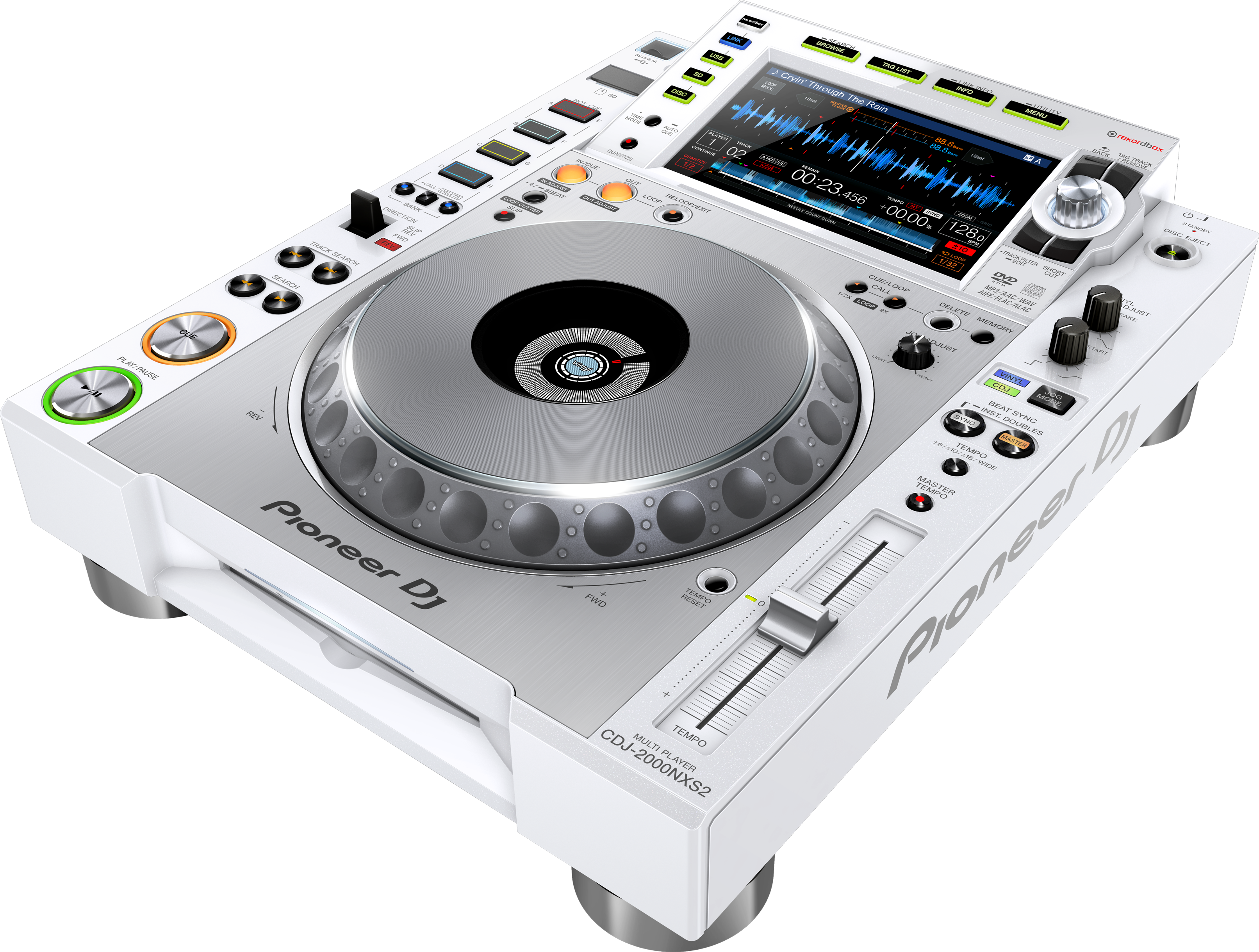 Pioneer Dj Cdj-2000nxs2-white - - MP3 & CD Turntable - Main picture