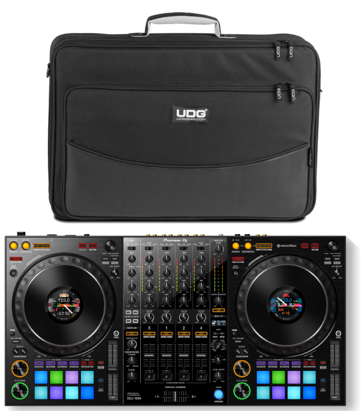 Pioneer dj DDJ-1000 + UDG U 7002 BL Case/flight/decksaver