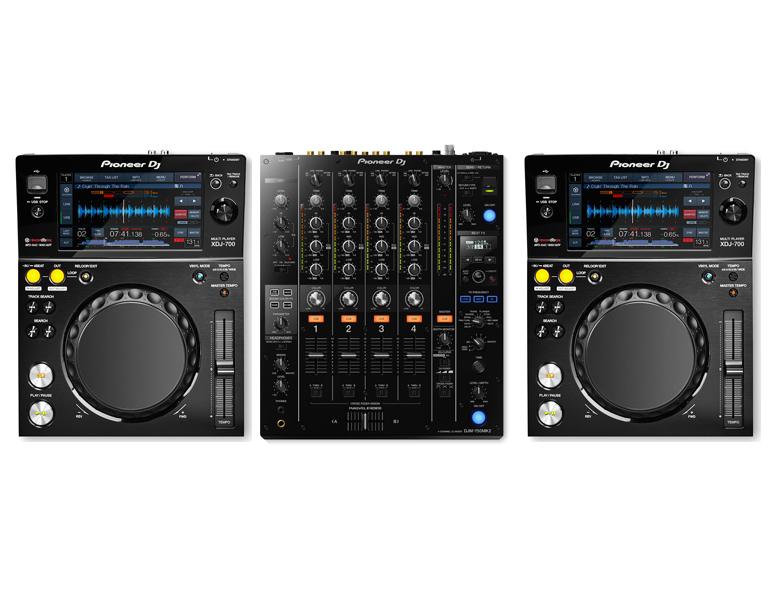 Pioneer Dj Djm-750mk2 + 2 X  Xdj-700 - Full DJ set - Variation 1