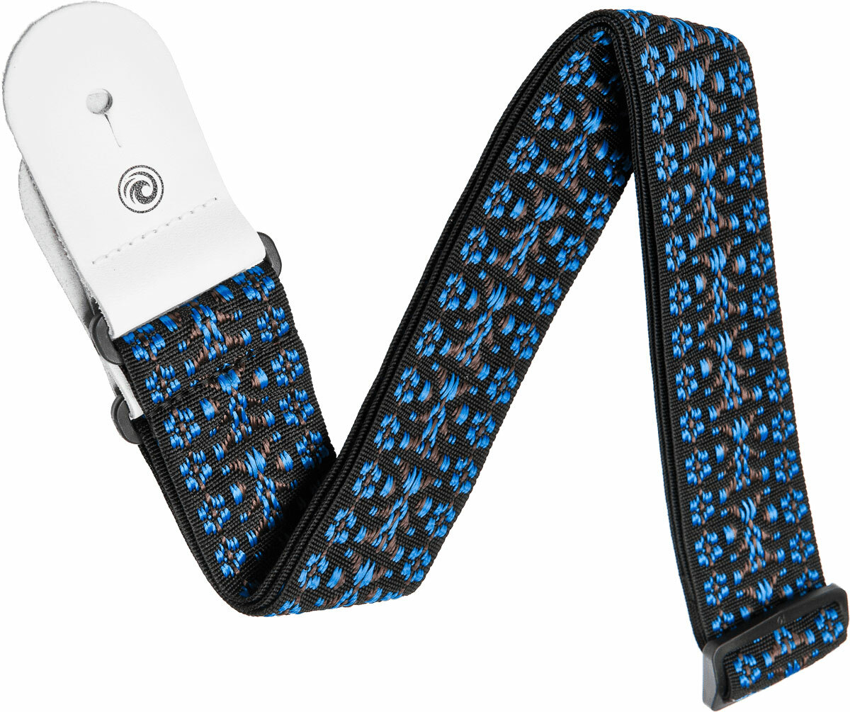 Planet Waves 50g05 Woven Polypropylene Rock Guitar Strap 50mm Hootenanny Blue/black - Guitar strap - Main picture