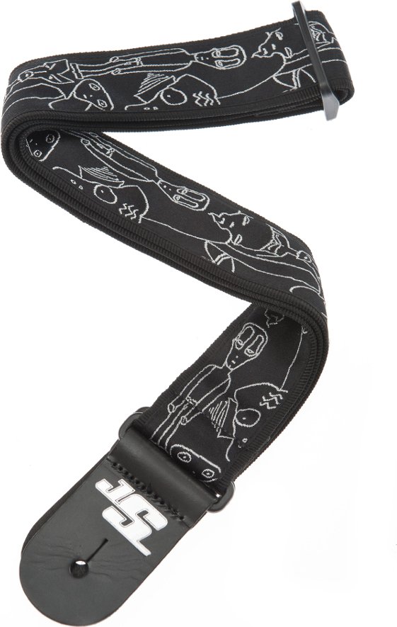 Planet Waves Joe Satriani Nylon Woven Silver Sketches - Guitar strap - Main picture