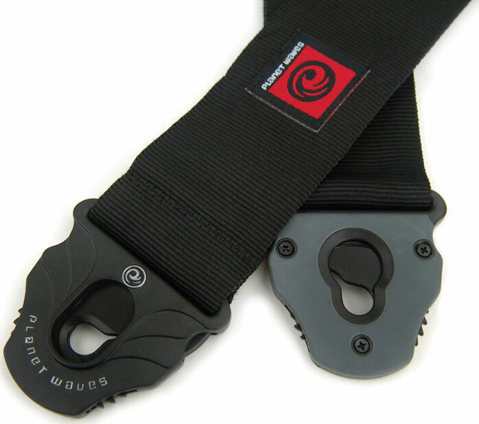 Planet Waves Nylon Woven Lock Dark Side Black - Guitar strap - Main picture