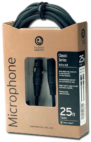 Cable Planet waves Classic Nickel CMIC25 XLR-M/XLR-F - 7.5m