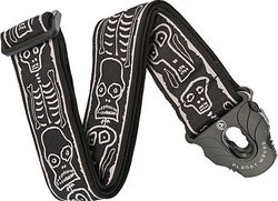 Guitar strap Planet waves Joe Satriani Woven Planet Lock Guitar Strap Skull N Bones