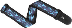 Guitar strap Planet waves Rock Woven Guitar Strap Hot Rod Flame Blue