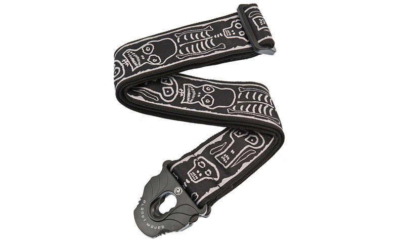 Planet Waves Joe Satriani Skull N Bones Woven Lock Signature Guitar Strap - Guitar strap - Variation 1