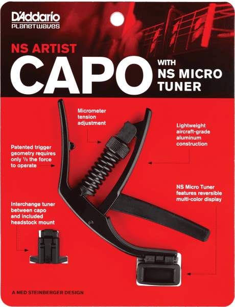 Capo Planet waves NS Artist Capo with NS Micro Headstock Tuner