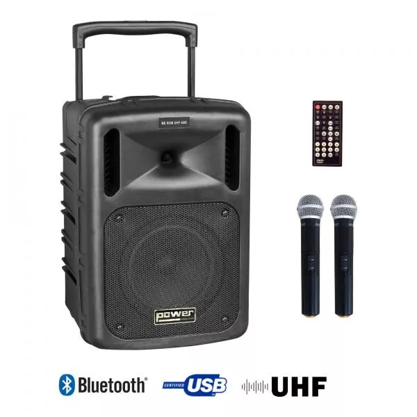Portable pa system Power acoustics BE 9208 UHF ABS